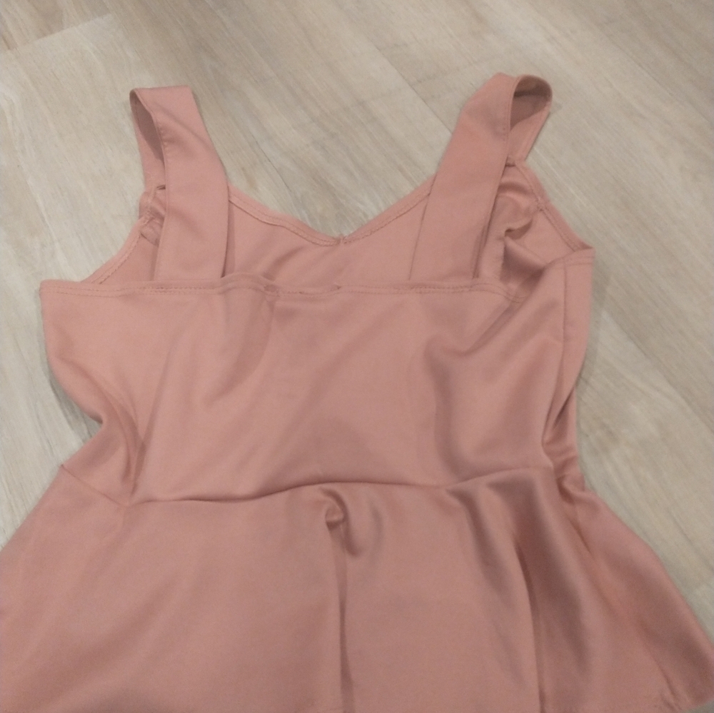 New feminine‎  sexy pink beige sleeveless top - Picture 4 of 5